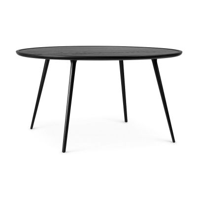 Accent Dining Table oak d 140 Mater Black Stain Lacquered Oak